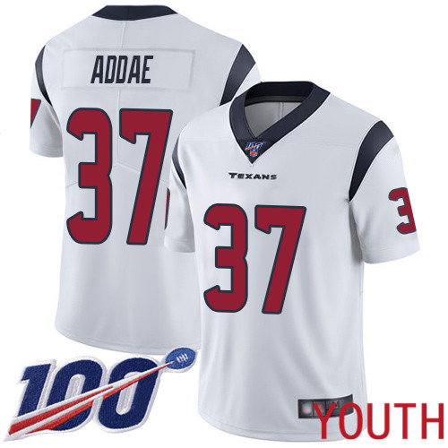 Houston Texans Limited White Youth Jahleel Addae Road Jersey NFL Football 37 100th Season Vapor Untouchable